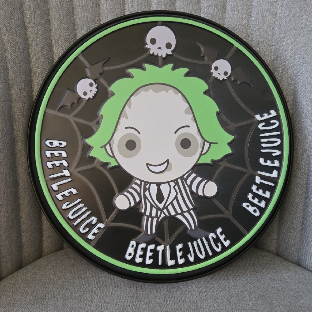 Beetlejuice Round Wall Metal Art Plate, NWOT, Target